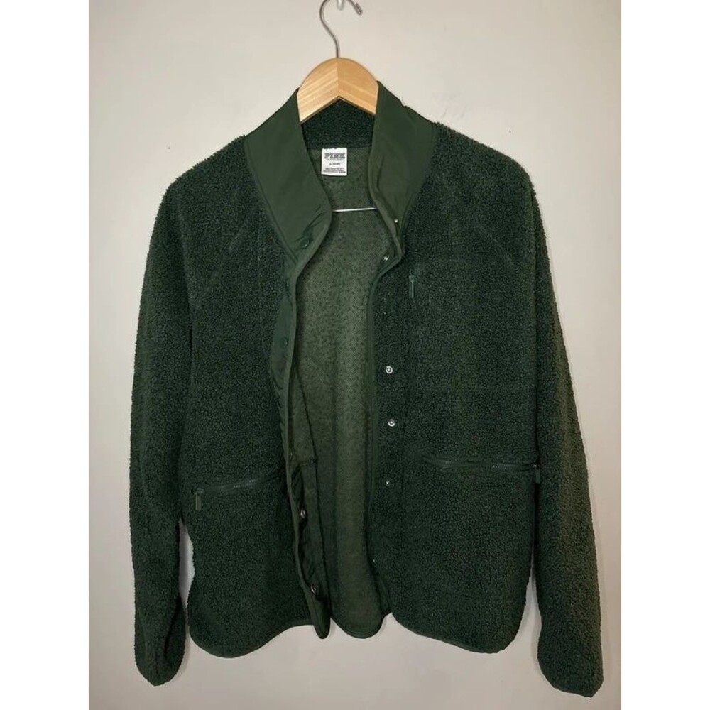 Victoria’s Secret PINK Sherpa Fleece Jacket Green Medium